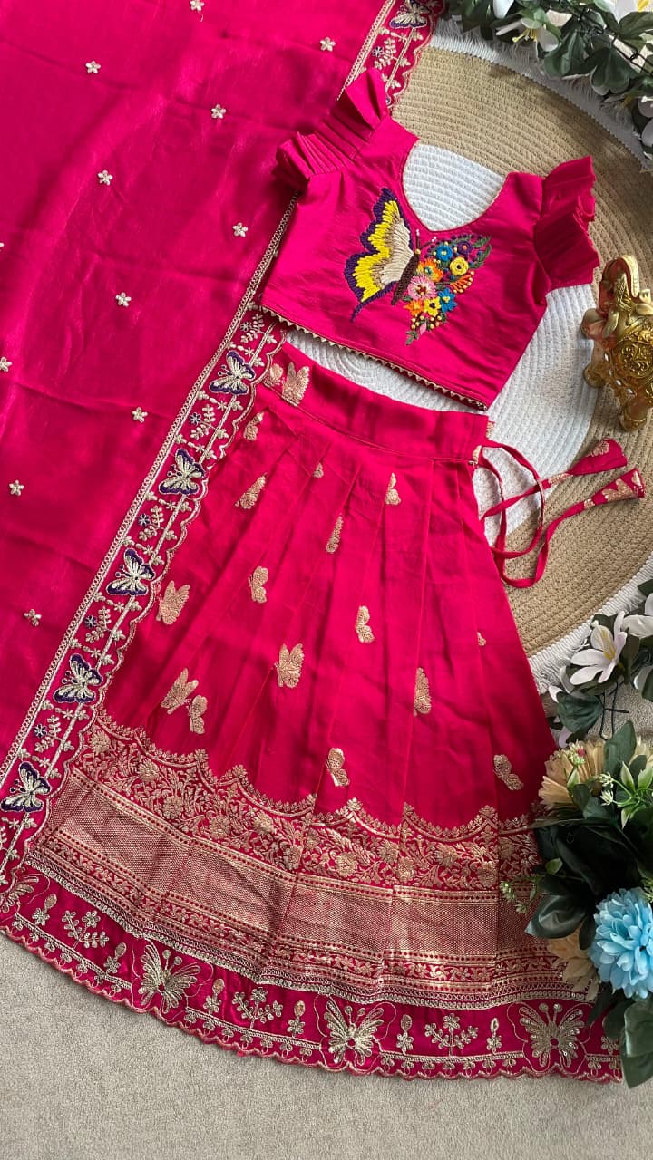 Butterfly Buff Lehengha-Choli & Dupatta | Sky nora