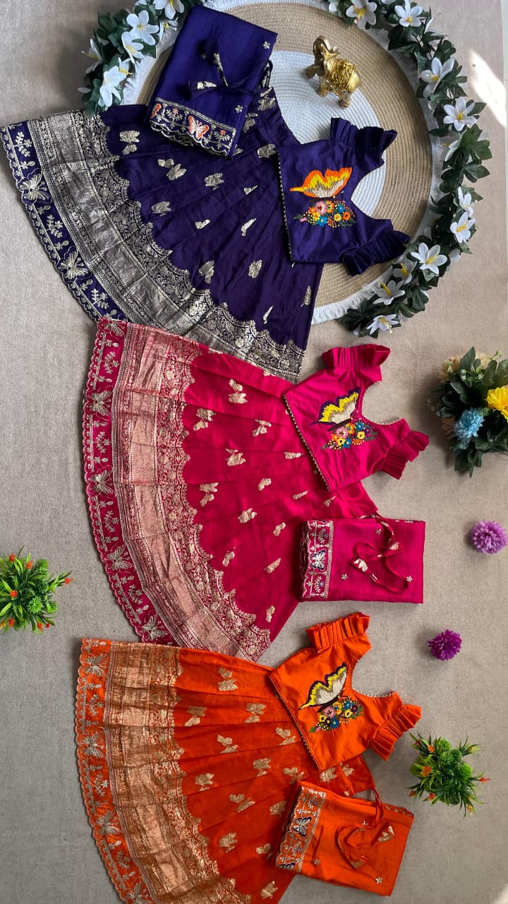 Butterfly Buff Lehengha-Choli & Dupatta | Sky nora