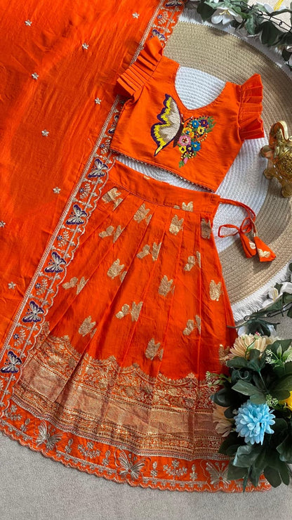 Butterfly Buff Lehengha-Choli & Dupatta | Sky nora