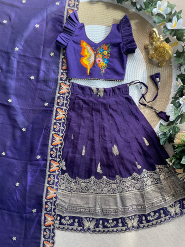 Butterfly Buff Lehengha-Choli & Dupatta | Sky nora
