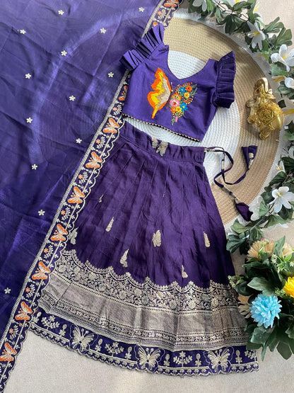 Butterfly Buff Lehengha-Choli & Dupatta | Sky nora