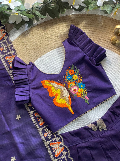 Butterfly Buff Lehengha-Choli & Dupatta | Sky nora