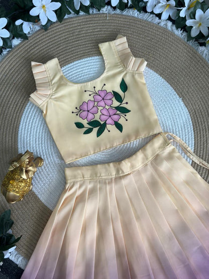Floral Blossom Girls Lehenga Set