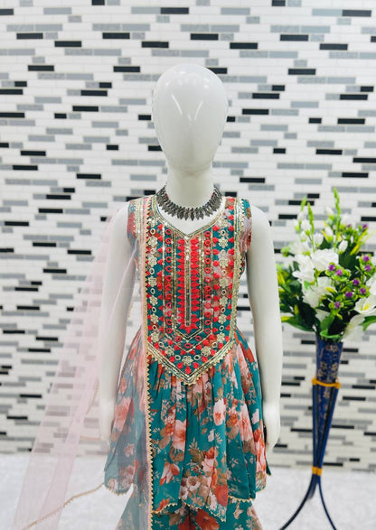 EMBROIDERY SARARA AND DUPATTA